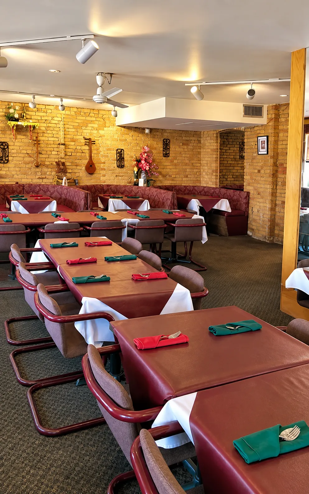 Dining room at Bangkok Thai Restaurant in Osborne Village, Winnipeg