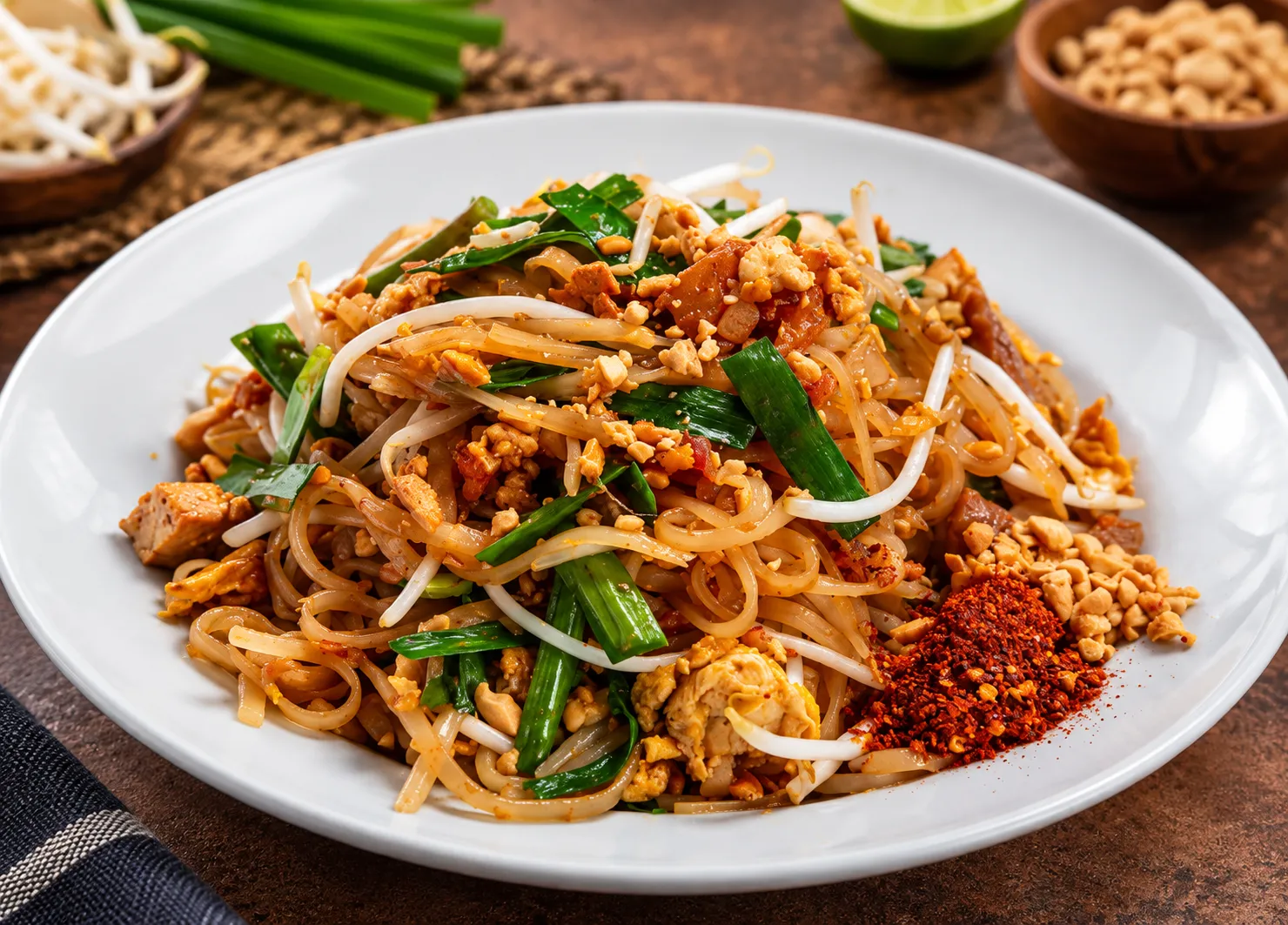 Pad Thai noodles cooked to order in Winnipeg, MB